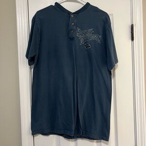 Harley-Davidson Navy Henley Tee